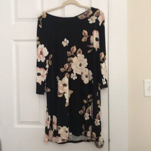 Floral and black dress